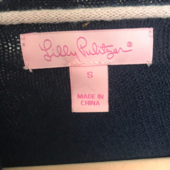 Lilly Pulitzer Bryn Cashmere Cardigan - Navy - Picture 5 of 6